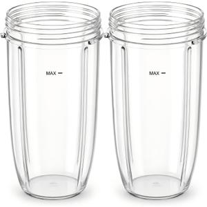 Replacement Parts 32oz Blender Cups (2 Packs) Replacement Blender Cups Compatible with NutriBullet 600w and 900w Blender