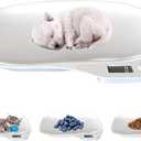 Small Animals Digital Pet Scale for Dogs Cats, Portable Electronic Kitchen Food Weighing Scales Max 33 lbs, LCD Scale with Tray, for Food, Puppy, Kitten, Lizard, Hamster, Tortoise, Helping