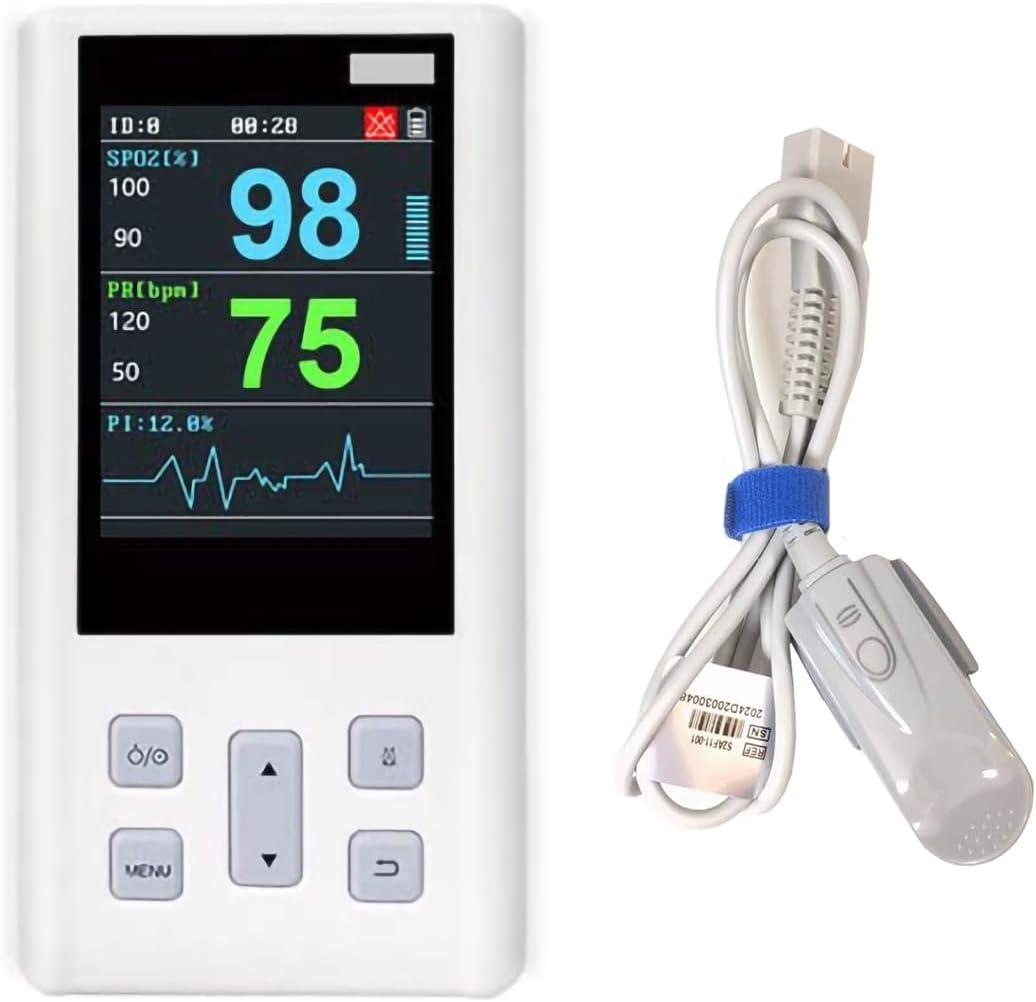 Caphstion Veterinary Blood Pressure Monitor SPO2 Handheld Pulse Rate Monitor with Large Animal Probe