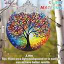 Jocidea Christmas Ornaments - Stained Glass Tree of Life - Multicolor Handcrafted Hanging Ornament for Christmas Tree - Gifts for Family, Friends, Couple - Gifts Exchange