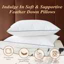 Cosybay Goose Feather Down Fiber Pillows King Size Set of 2, Luxury Bed Pillow for Sleeping, Ultra Soft Cover Hotel Collection Bed Pillows for Back,Stomach or Side Sleepers 20x36