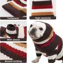 2 Pcs Scarf and Sweater Set for Dogs & Owners, Soft & Warm Dog Ear Protection, Cozy Dog Earmuffs Anxiety Reducing, Fashionable Winter Scarf for Small/Medium/Large Dogs and Humans, Brown