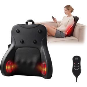 Shiatsu Back and Neck Massager with Heat,3D Kneading Heated Massage Pillow for Back,Neck,Leg Pain Relief Deep Tissue - Relax at Home,Office,Car,Chair,Gifts for Men,Women,Mom,Dad