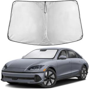 EcoNour Windshield Sunshade Compatible for Hyundai Ioniq6 2023 2024 2025, Sun Visor for Front Windshield & Window Sun Shade Cover, UV Heat Blocker & Protector, Car Accessories