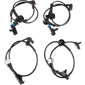 ABS Wheel Speed Sensor, Front Rear Left Right, for Chevy Avalanche Suburban 1500 Tahoe 2007-2012, Silverado 1500 2007-2013, for GMC Yukon XL 07-12, for Cadillac Escalade 09-12, 15229012 15121067 4PCS