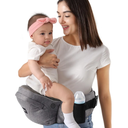 Baby Hip Carrier,Baby Carrier with Adjustable Waistband & Breathable Mesh, Ergonomic Carrier with Non-Slip Hip Seat Surface for Newborns & Toddlers (Grey)