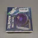 Magnetic Cruise Ship Approved Fan with Portable Design, 3000mAh Rechargeable Battery Fan with 4 Speeds, LED Light, Magnetically Sticks on Cabin Ceilings and Walls, Ship Approved Cabin Air Circulator