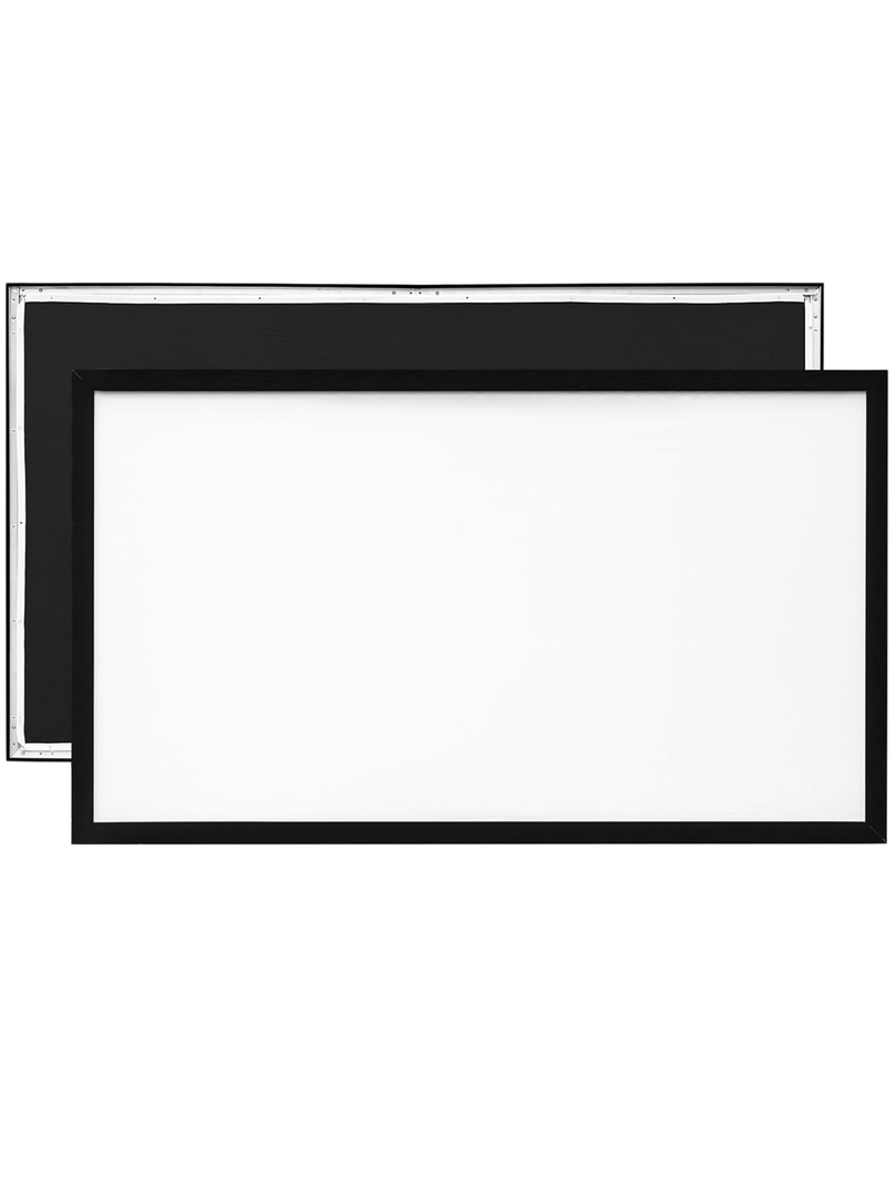 VEVOR 155Inch Projection Screen 16:9 4K HDTV Movie Screen Fixed Frame 3D Projector Screen for 4K HDTV Movie Theater Outdoor Use(155inch)