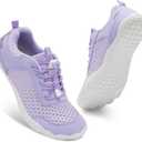 BARERUN Womens Water Shoes Quick-Dry Adjustable Athletic Hiking Water Sports Shoes Wide Toe Zero Drop Barefoot Shoes for Beach Swim Kayaking Surfing Walking Training Yoga Purple 7.5/ 6