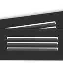 Repa Market 2-Pack Black Air Vent Cover 12" x 2" Inch (Outer Dimensions) - Steel Return Air Grilles - for Ceiling and Sidewall - HVAC - with Protection Screen (11.81" x 1.97" Inch)