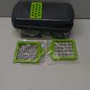 Yusshn Vegetable Chopper,12-in-1 Multifunctional Food Chopper,Professional Onion Chopper with 7 Blades,Vegetable Cutter with Container for Salad,Potato,Carrot,and Garlic; Essential Kitchen Tool(Grey) (Gray)