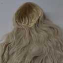Half and Half Long Curly Blonde Witch Costume Wig for Women Platinum Blonde Wave Wigs Synthetic Hair for Women Daily Halloween Party