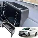 TACOBRO Center Console Dashboard Storage Organizer Compatible with Toyota Sienna 2021 2022 2023 2024 Accessories, Interior Dash Mounted Tissue Holder Tray Box ABS Black