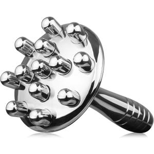 ONUEMP Stainless Steel Cellulite Massager, Fascia Massage Tool Maderoterapia Kit for Gua Sha, Ice Body Sculpting, Lymphatic Drainage, Cellulite Remover, Deep Tissue Pain Relief (Big Brush)