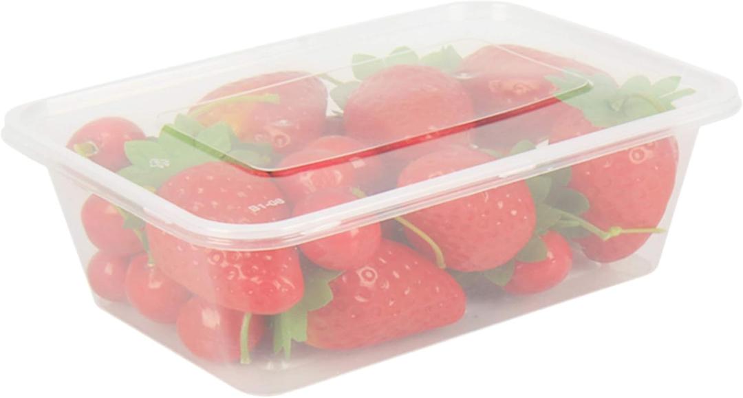 Tosnail 50 Pack 25 oz. Plastic Food Storage Containers with Lids Meal Prep Containers - Clear