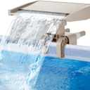 Pool Fountain Waterfall for Above Ground Pools - Adjustable to Fit Various Frames, Waterfall Pool Sprinkler Fountain Soothing Pool Accessories for Cooling & Relaxation, Easy to Install