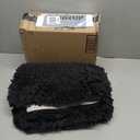 Disolla Small Bathroom Rug 17x24 Non Slip Black Fluffy Bath Mat for Bathroom Floor Washable Plush Luxury Bath Rug for Tub Soft Shaggy Shower Mat