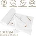 YOUR MOON Luxurious Summer/Spring Lightweight Mulberry Silk Comforter Queen Size,100% Natural Long Strand Silk Fill Duvet, Luxury Bedding, Cooling Rayon Derived from Bamboo Shell (White)