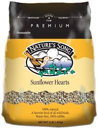 Nature's Song Sunflower Hearts Bird Food 4LB Sell By 09-13-25
