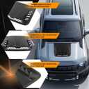 Universal Hood Air Vent,Car Hood Vents,Hood Vents for Trucks, Universal Hood Scoop for Cars,Suit for Colorado, Dodge Ram 1500 2500 3500,GMC Sierra(Carbon Fiber Pattern), 20 x 18.5 inches