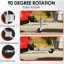YOMILINK 2000 lbs Trailer Jack with Dual Wheel, Heavy Duty Swivel Boat Jack, 12" Lift, Bolt-on Tongue Trailer Jacks for RV Boat Trailers, Silver