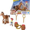 Fisher-Price Imaginext Jessie & Bullseye Play Set, 3-inch Action Figure, Bullseye Horse, Saddle & Lasso Projectiles, Inspired by Disney and Pixar Toy Story