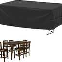 Velway Patio Table Cover Rectangle Waterproof Patio Furniture Cover for Outdoor Table and Chairs 84Lx52Wx29H Oxford Tear-Resistant Wind Dust Proof Paito Furniture Covers