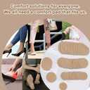 2 x 36pcs Moleskin Adhesive Pads, Protective Moleskin Bandages Comfortable Patch Adhesive Moleskin Strips Cushions Soft Coffee-Colored Heel Shoes Stickers for Feet Toes Prevention