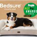 Bedsure SupportMax XL Pro Orthopedic Dog Beds Large Sized Dog - Extra Thick Supportive Dogs Couch with Waterproof Washable Cover, Extra Large Comfort Pet Sofa with Soft Sherpa & Nonskid Bottom, Beige (Cream), Size: 45"L x 32"W x 9.5"Th
