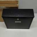 xydled Mail Boxes with Key Lock,Locking Mailbox Wall Mounted,Security Mailbox with Lock and Key,Large Capacity,Steel Cover Metal Postbox for House,14.2X 4X 12.6 Inch, Black