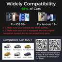 Wireless CarPlay Adapter 2026 Upgraded,CarPlay & Android Auto 2-in-1, Mini USB Design for Cars with Wired CarPlay,Fast Auto-Connect,Plug & Play,for Apple iOS 10+, Android 11+ Version