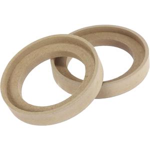 Pair Car Beige Speaker Spacer Ring Adaptor Brackets Mounting Spacer Recess Bezel Plate Wood 77mm ID for 3.5 Inch Speakers Auto Replacement Parts