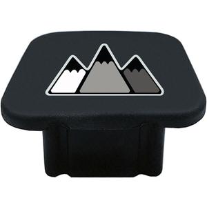 2 Inch Tri-Color 3 Color Logo Trailer Hitch Tube Cover Plug Cap, Rubber Receiver Tube Hitch Plug Compatible with Toyota Car Accessories. (White Gray B)