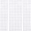 Grid Panel 2’ x 5’ (24” Wide x 60” High), Heavy-Duty 1/4″ Thick Wire, Spaced 3″ Apart (Quantity 3) (White)