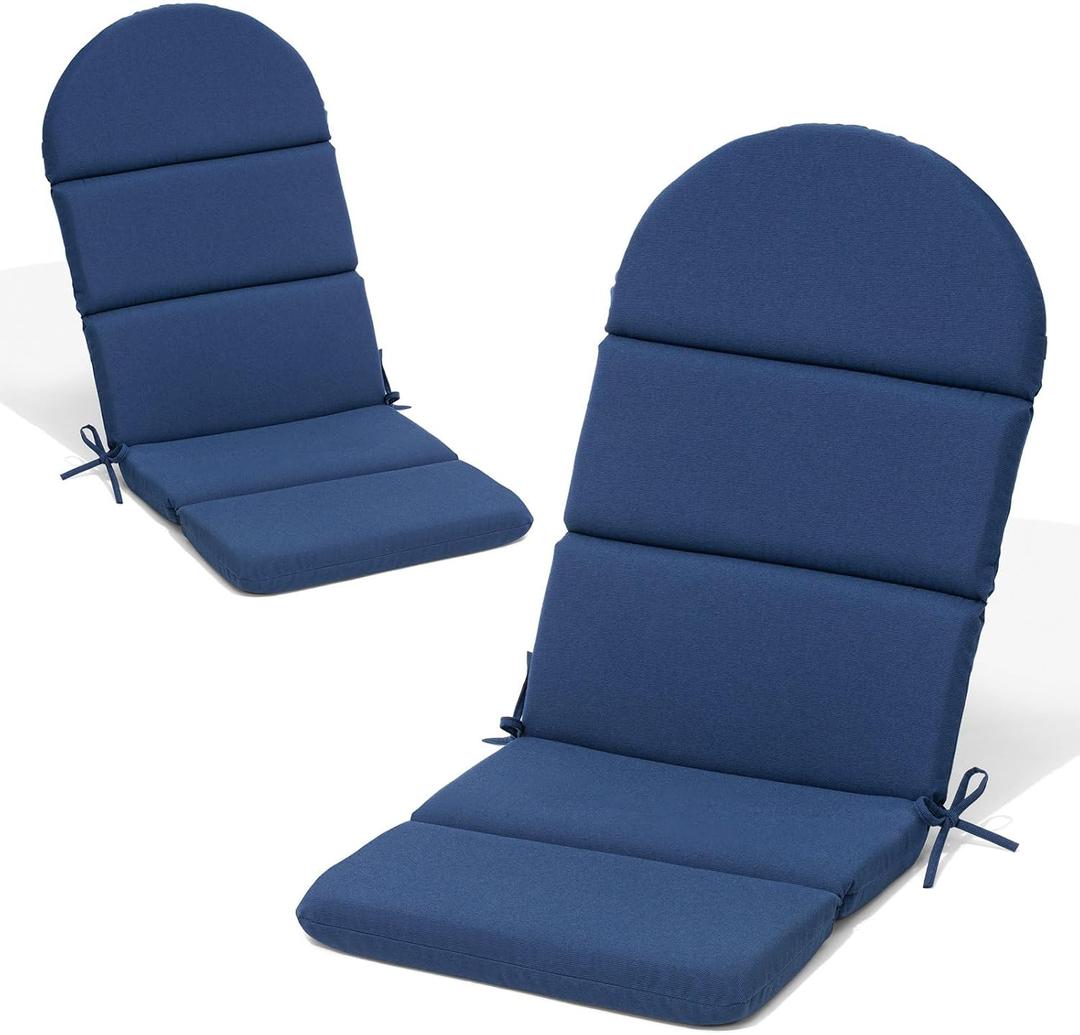 50x19.6 In Adirondack Chair Cushion Set of 2, Outdoor Chair Cushion