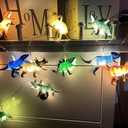 12 LED Dinosaur String Lights Battery Operated Dinosaur Lights String Realistic Looking Dino Light for Boys Bedroom Garden Patio Decoration8 Mode