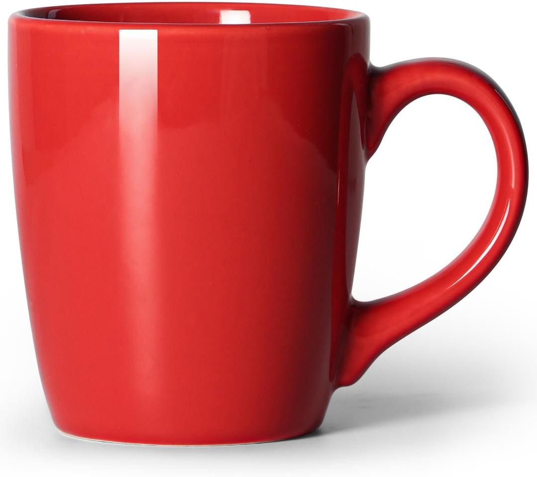 harebe 20 OZ Large Coffee Mug, Ceramic Tea Cup for Office and Home, Big Capacity with Handle, Cups for Men Women Mug Lovers, Microwave & Dishwasher Safe, Red