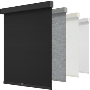 GENIMO Cordless Blackout Roller Shades, 38" W X 72" H, Textured Black