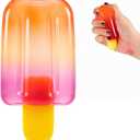 Ice Cream Squeeze Squishy to y, Soft Slow Rising Sensory Fidget for Stress & Anxiety Relief, Summer Party Favors for Adults, Birthday Gift, Classroom Rewards (15+ Orange 1PCS)