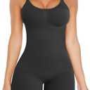 VVX Shorts Bodysuit for Women Tummy Control Shapewear Seamless Sexy Butt Lifting Workout Bodycon One Piece Short Jumpsuit, M/L