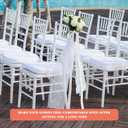 Spiareal Wedding Chiavari Chair Cushion 15 x 15 Inch Seat Cushion Dining Chair Pads with Ties Non Slip Memory Foam Kitchen Chair Pad for Wood Resin Chiavari Chairs Party Decor(White, 24 Pieces)