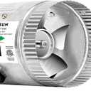 VIVOSUN 4 Inch Inline Duct Fan 100 CFM, HVAC Exhaust Ventilation Fan with Low Noise for Basements, Bathrooms, Kitchens and Attics, Silver