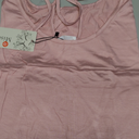 Miselon Women Cold Shoulder O-Neck Short Sleeve Loose Fit Summer Shirt Blouse Tops (Medium, Bisque)