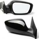 Passenger Side Mirror (Right/RH) Compatible with Hyundai Elantra 2014-2016, Power Adjust, Manual-Folding, 3-Pin Connector, Black Housing, Replaces 876203Y550, HY1321220