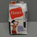 Hanes Women's Mid-Thigh Boxer Brief Pack, Stretch Cotton Underwear, 4-Pack, Size: 5/S, Color: Grey/White/Dark Grey/Light Pink