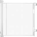 55" Retractable Baby Gates for Large Openings, Stairs, Hallways and Doorways, 34" Tall Extra Wide Dog Gates, Pet Gates, Indoor/Outdoor Use, White