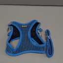 Eagloo Small Dog Harness and Leash Set, Step in Puppy Vest with Breathable Soft Mesh, Walking Reflective Pet Harness for Medium Small Dogs, Blue, L