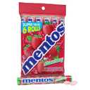 Mentos Chewy Mint Candy Roll, Strawberry, 14 Pieces Per Roll, 6 Count Pack | Individually Wrapped Candy for Kids & Adults, Bulk Candy, Great for Parties, Birthdays, Holidays (EXP 11/30/26)