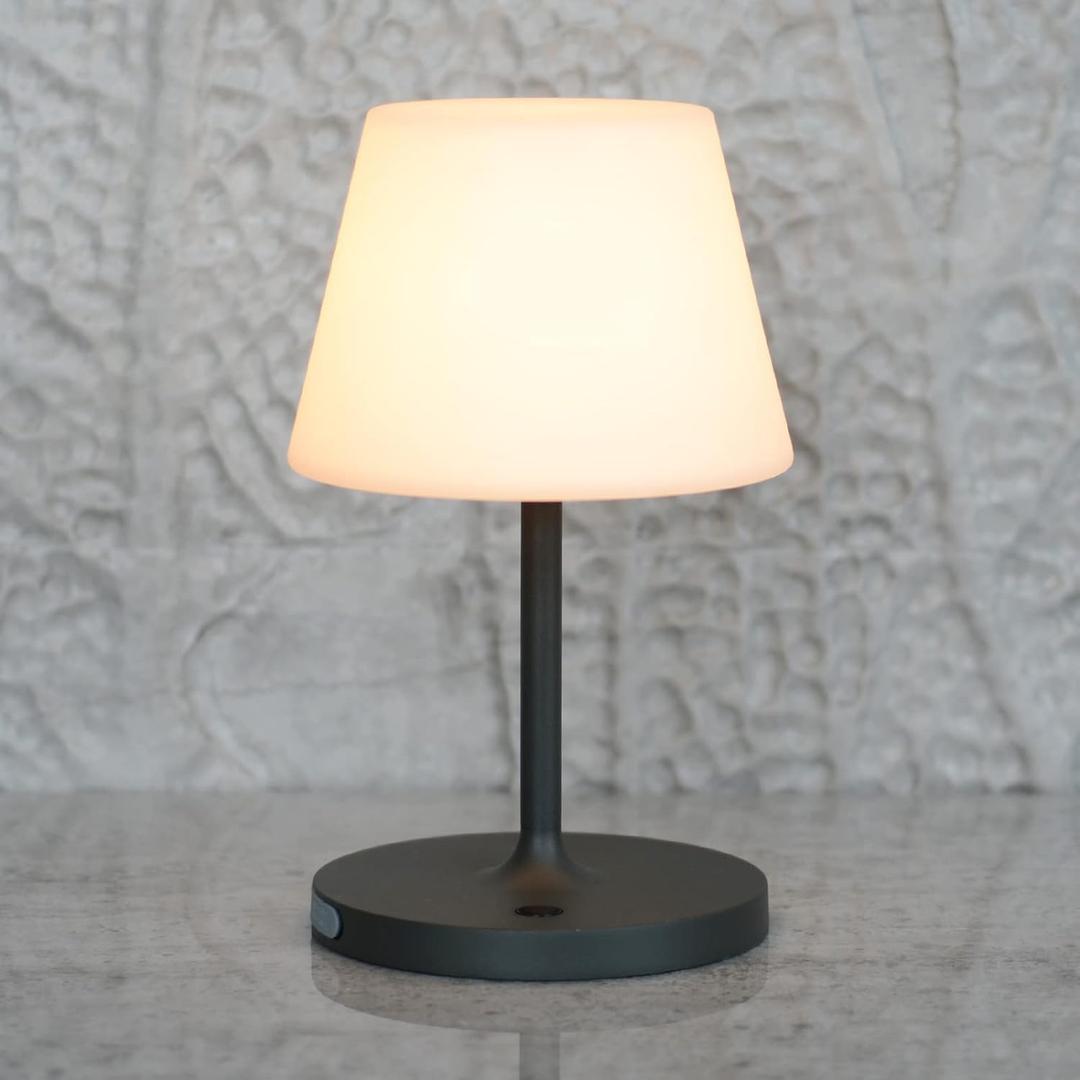 Outdoor Table Lamp/Cordless USB Rechargeable 4000mAh / 2700K LED/Touch Dimmable/Portable Battery Operated / IP44 Waterproof/PE Shade/Bedroom Dinning Camping Patio (9.6in, Dark Grey) Outdoor Table Lamp/Cordless USB Rechargeable 4000mAh / 2700K LED/Touch Dimmable/Portable Battery Operated / IP44 Waterproof/PE Shade/Bedroom Dinning Camping Patio (9.6in, Dark Grey)