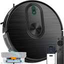 XIEBro 2 in 1 Robot Vacuum and Mop Combo, 6500Pa Suction, Robotic Vacuum Cleaner with 200 Min Runtime, Self-Charging, App/Alexa/Voice Control, Ideal for Hard Floor, Pet Hair, Carpet (Black)